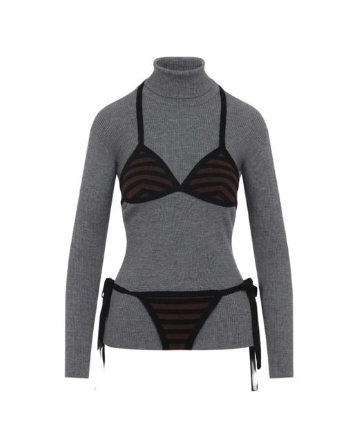 Moschino Black Long-Sleeves Top