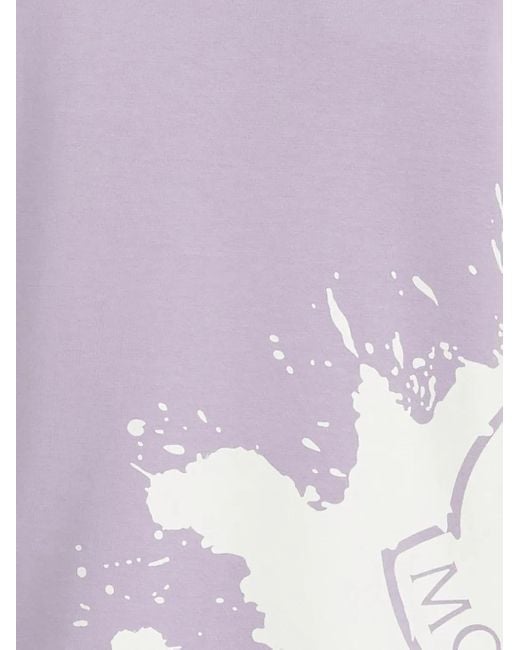 Moncler Sweater Met Print En Lange Mouwen in het Purple