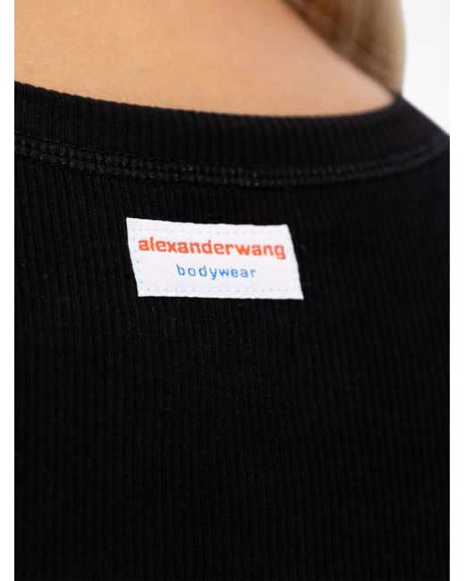 Alexander Wang Black Short-sleeve Cotton Bodysuit