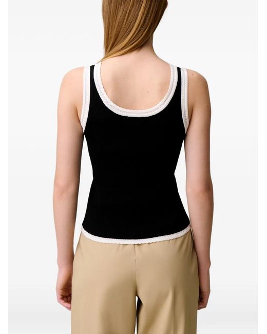 Claudie Pierlot Black Round Neck Knit Top