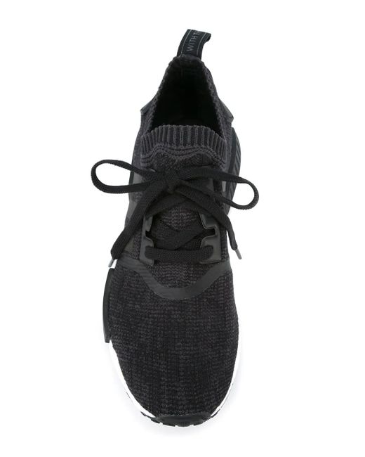 Adidas Black Nmd_R1 Primeknit "Winter Wool" Sneakers