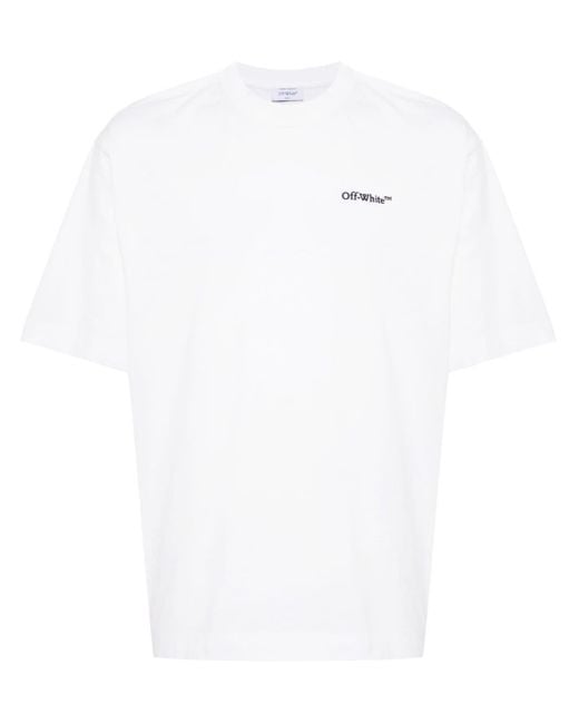 Off-White c/o Virgil Abloh White Logo-print Short-sleeve T-shirt for men
