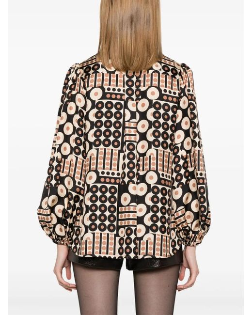 Zimmermann Black Illustration Blouse