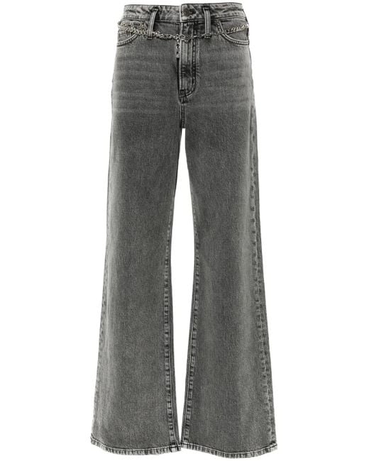 Maje Gray Jeans Mit Weitem Bein