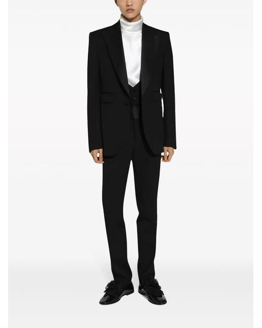 Dolce & Gabbana White Silk High Neck Long-Sleeve Shirt for men
