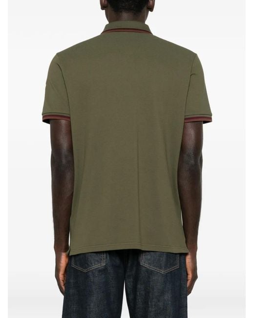 Moncler Green Premium Cotton Short Sleeve Polo For for men