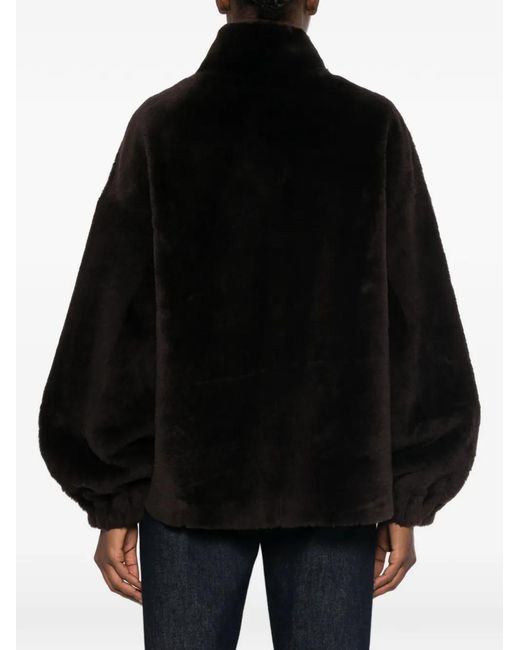 Simonetta Ravizza Black Zip-Up Reversible Jacket
