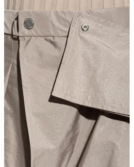Issey Miyake White "Akimbo" Volume Trousers