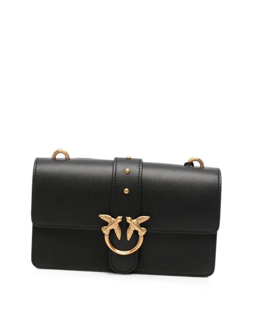 Pinko Black Mini Love One Birds Shoulder Bag