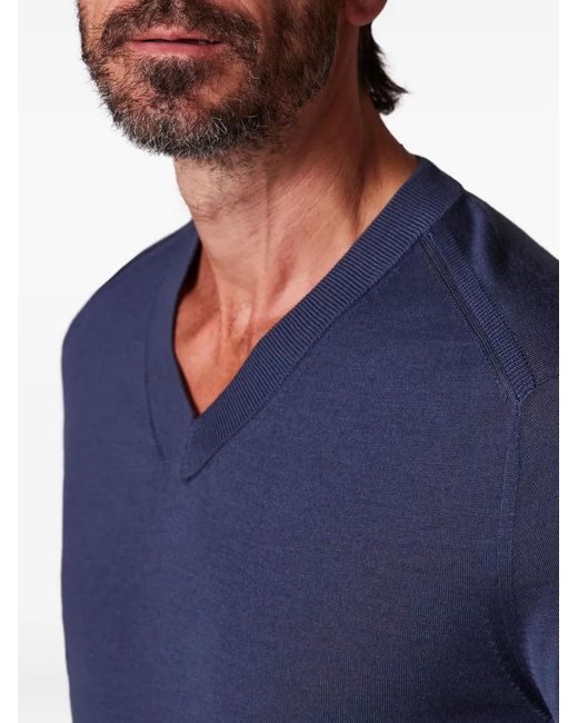 Maglione Con Scollo A V di Paul Smith in Blue da Uomo
