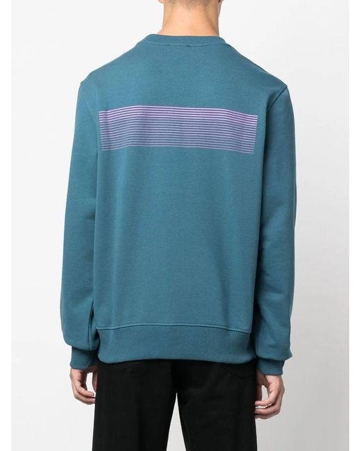 DIESEL Blue S-Ginn-E3 Graphic Sweatshirt for men
