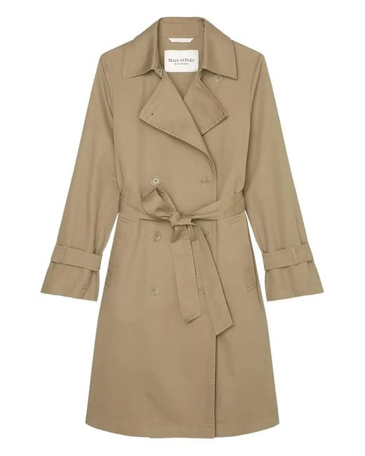 Marc O' Polo Natural Double-Breasted Belted Trench Coat