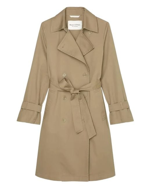 Marc O' Polo Natural Double-Breasted Belted Trench Coat