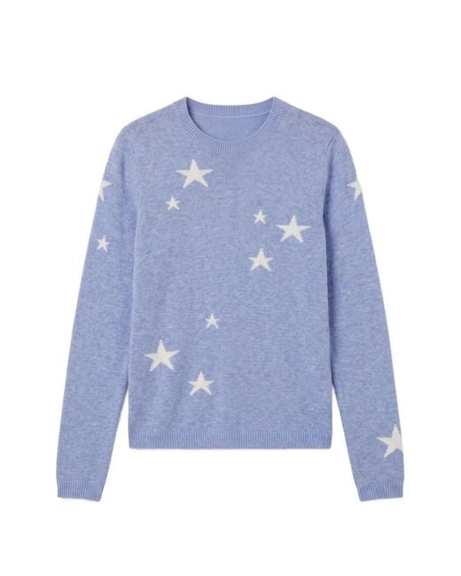 Chinti & Parker Blue Star-Intarsia Sweater