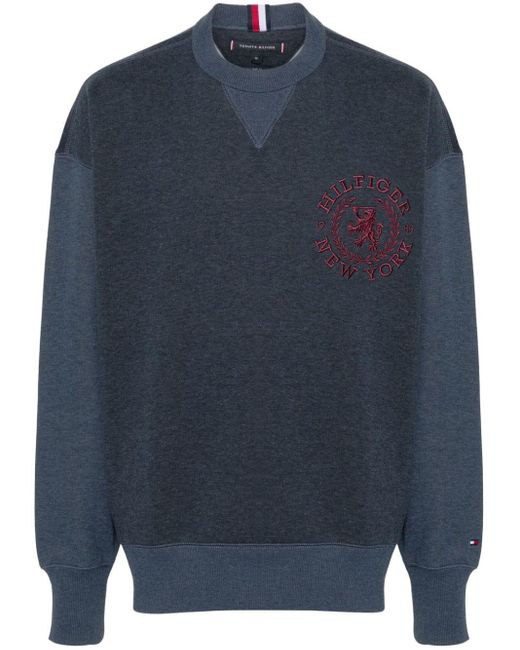 Tommy Hilfiger Sweatshirt mit Logo-Stickerei in Blue für Herren