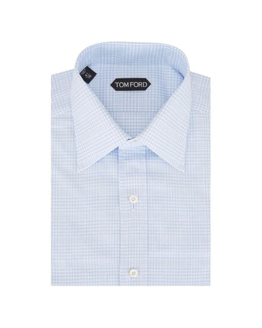 Tom Ford Blue Check-Pattern Shirt for men