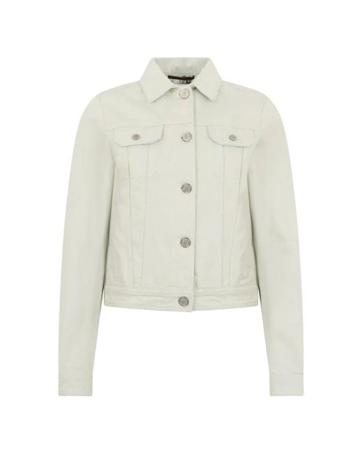 Moorer White Elle Denim Jacket