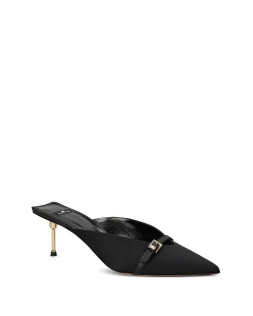 Elisabetta Franchi Black Pointed-Toe Mules