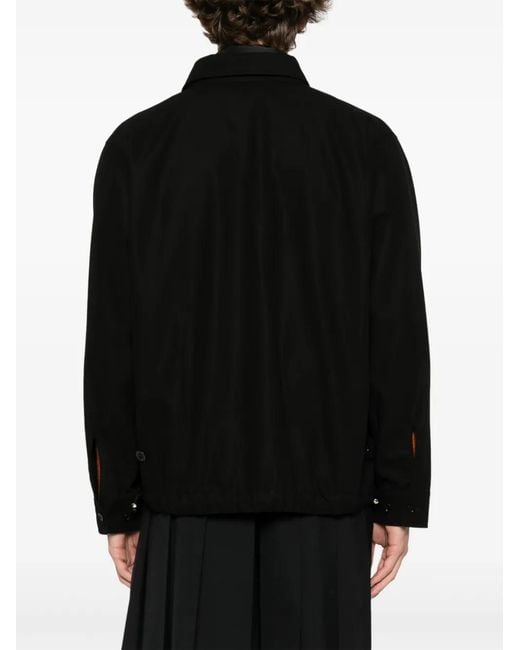 Sacai Black Cotton Twill Jacket for men