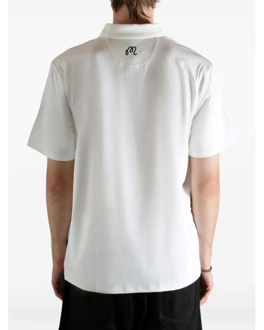 Polo À Manches Courtes Malbon Golf pour homme en coloris White