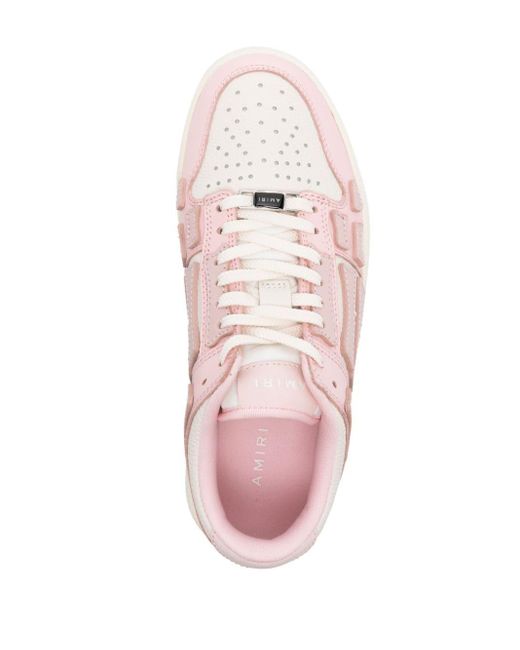 Amiri Skel Leren Sneakers in het Pink