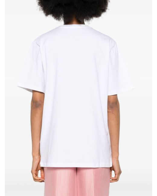 Stine Goya Pink Sgmargila T-Shirt aus Bio-Baumwolle