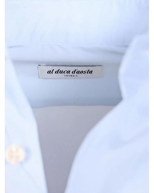 Al Duca D'aosta White Slim-Fit Cotton Shirt for men