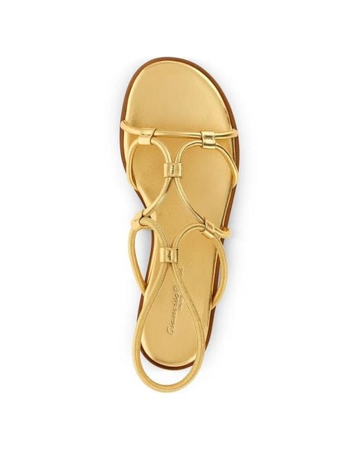 Gianvito Rossi Metallic Ankle-Strap Sandals