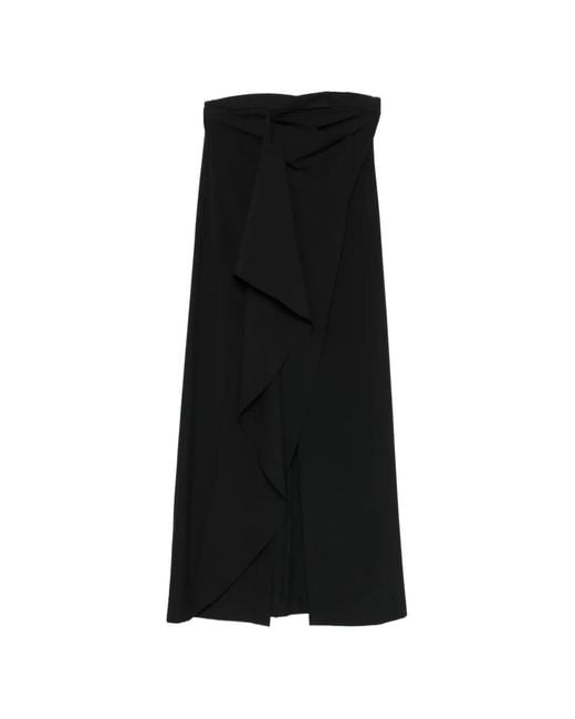 THE GARMENT Black Pisano Draped Maxi Dress
