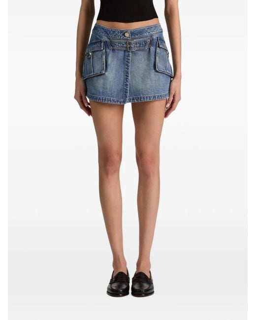 Alice + Olivia Blue Brandy Cargo Mini Skirt