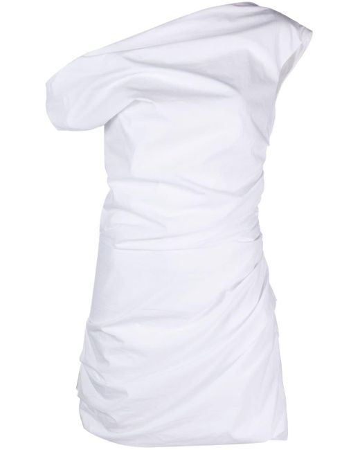 Robe courte Remmy à design asymétrique Paris Georgia en coloris White