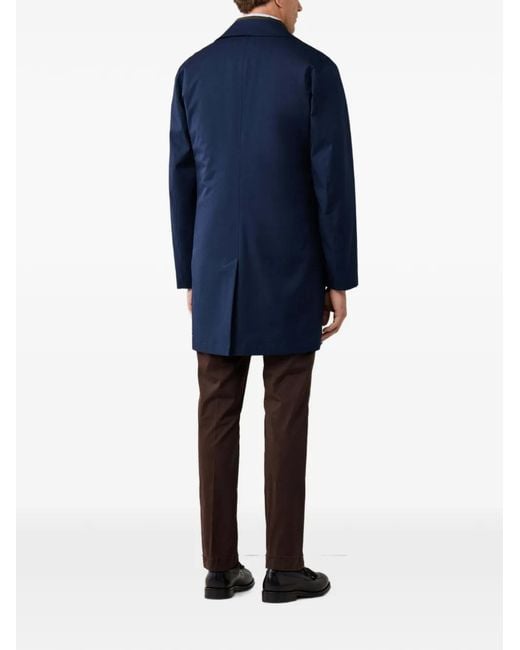 Hackett Blue Sloane Mac Raincoat for men