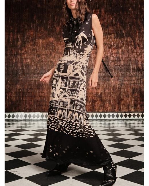 Johanna Ortiz White Cardinal Direction Printed Maxi Dress