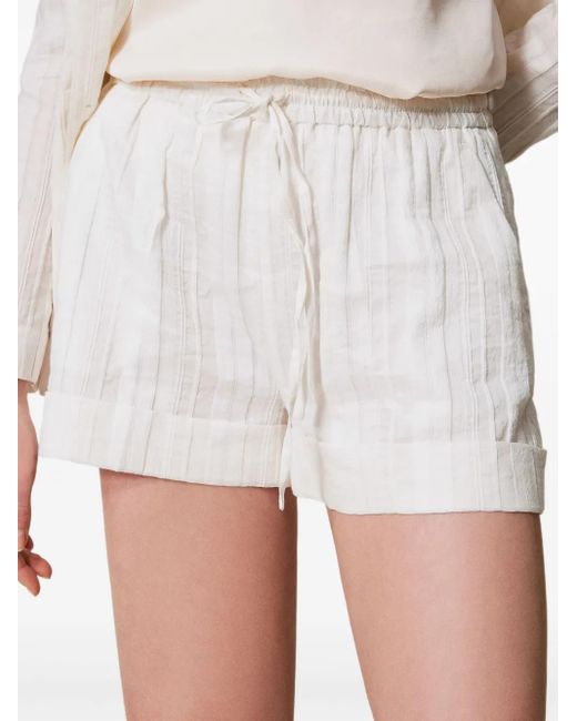 Twinset White Drawstring Shorts