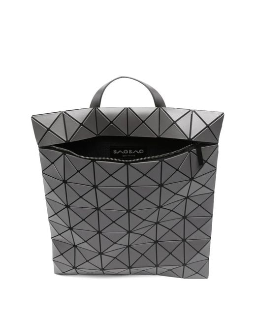 Issey Miyake Black Medium Flat Geometric-Panelled Backpack