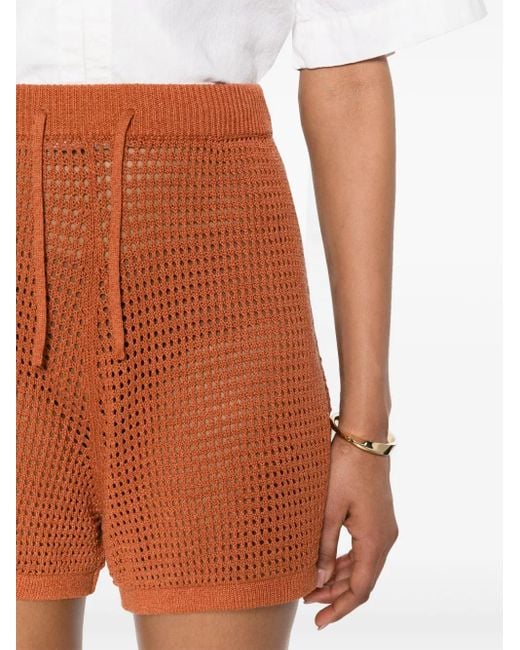 Nanushka Orange Short Jael En Crochet