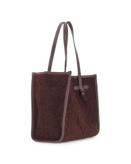 MARCELLA CLUB Purple Marcella Bouclé-Effect Tote Bag