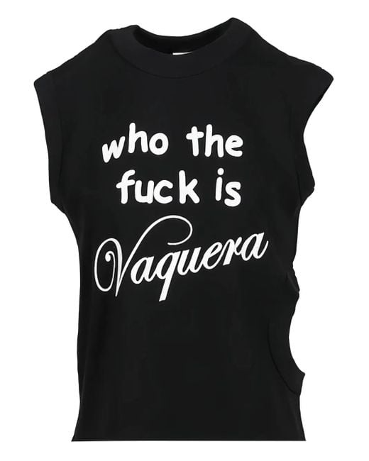 VAQUERA カットアウト タンクトップ Black