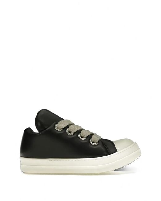 Rick Owens Black Jumbo Lace Padded Sneakers for men