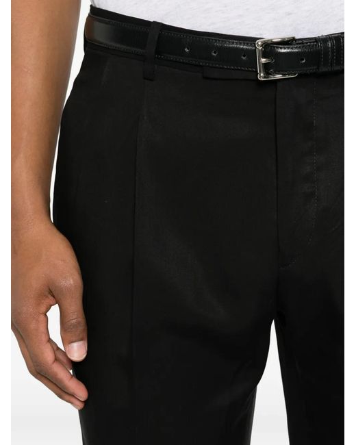 Germano 1952 Black Pleated Tailored Trousers for men