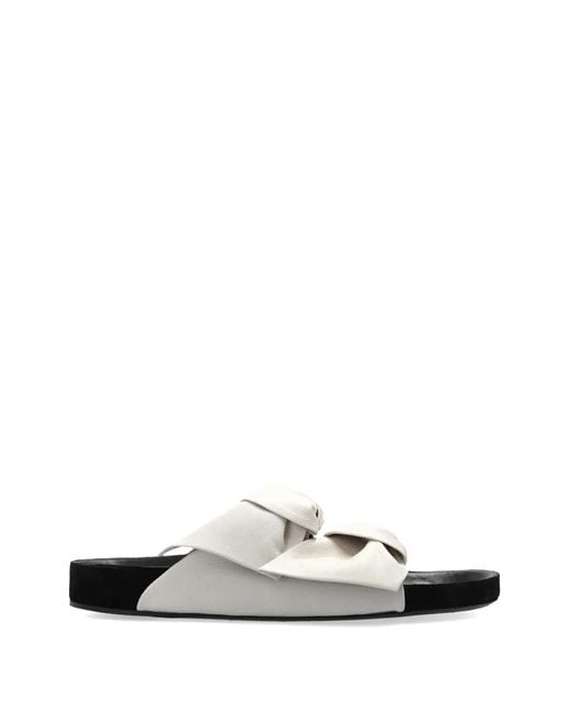 Isabel Marant White Mules Lennyo Bow