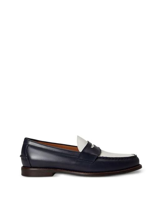 Polo Ralph Lauren Blue Alston Two-Tone Penny Loafers for men