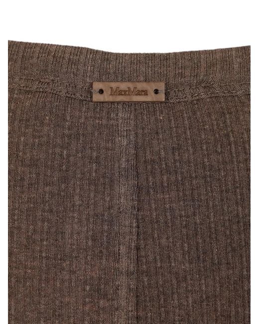 Max Mara Brown Crew-Neck T-Shirt