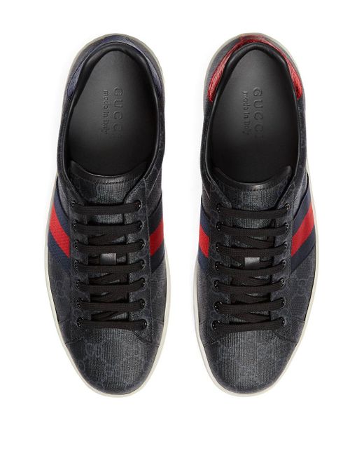 Zapatillas Ace Gucci de Lona de color Azul para hombre: ahorra un 3 % | Lyst