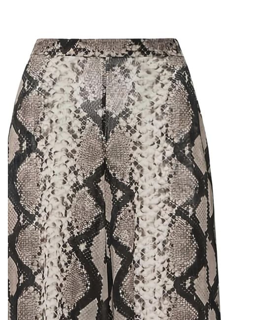 LAPOINTE White Python-Print Mesh Trousers
