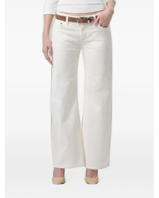 Citizens of Humanity White Wide-Leg Trousers