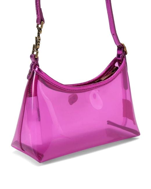 Kurt Geiger Purple Mini Kurt Shoulder Bag