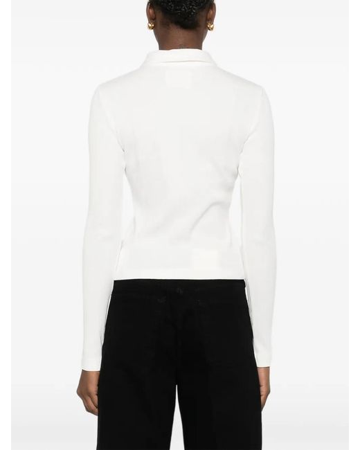 Citizens of Humanity White Long-Sleeve Polo Top