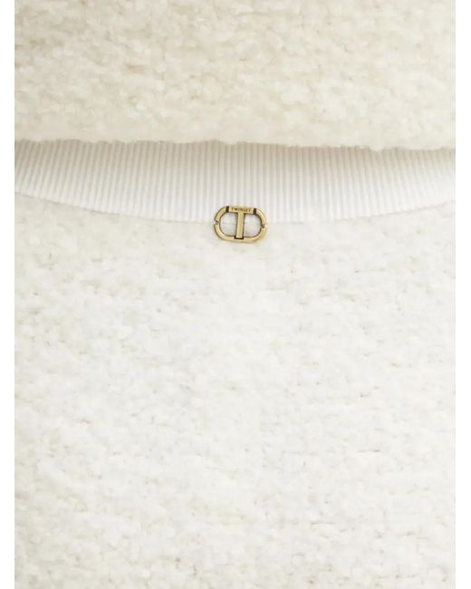 Twinset White Button-Detail Mini Skirt