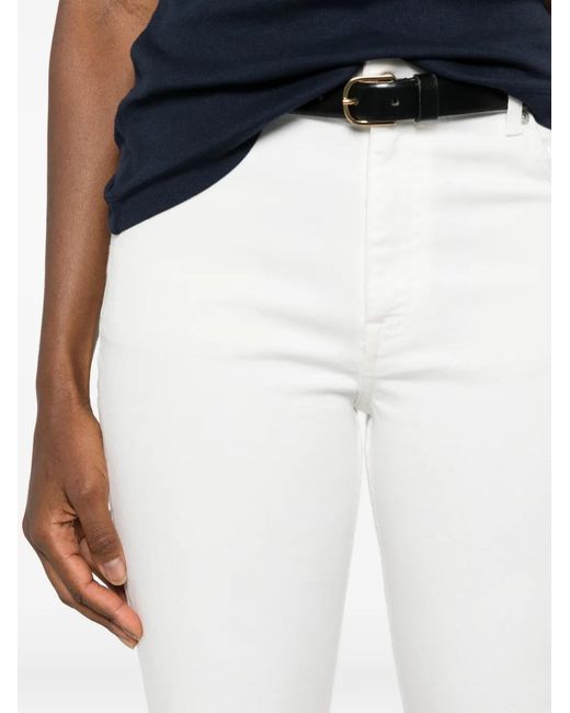 Jean À Patch Logo Gant en coloris White